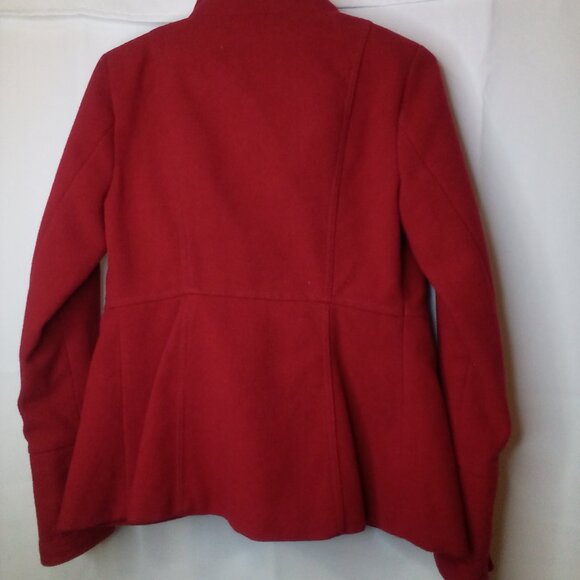 O'neill Coat women S Button Front Wool Blend Red - Picture 12 of 16